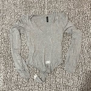 FYEO Gray Long Sleeve Body Suit